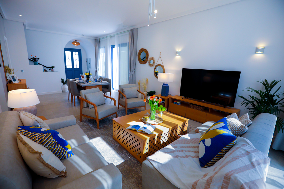 Shot of the inside of a living room